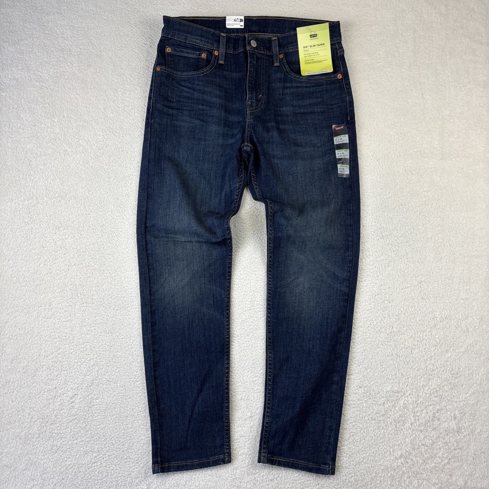 NEW LEVIS '512 Slim Taper' Jeans Mens Size 31/30 Blue Flex Stretch Denim NWT